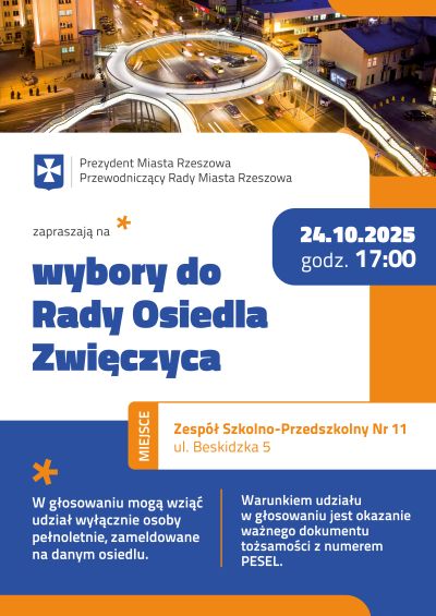 grafika promująca wybory do rady osiedla 2025 - Zwieczyca